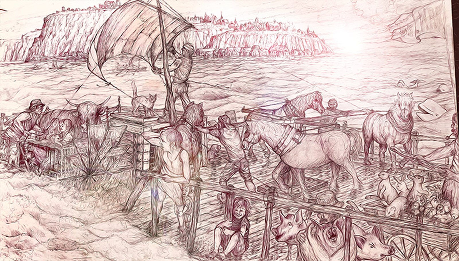 Premier lien, horse boat Québec-Lévis