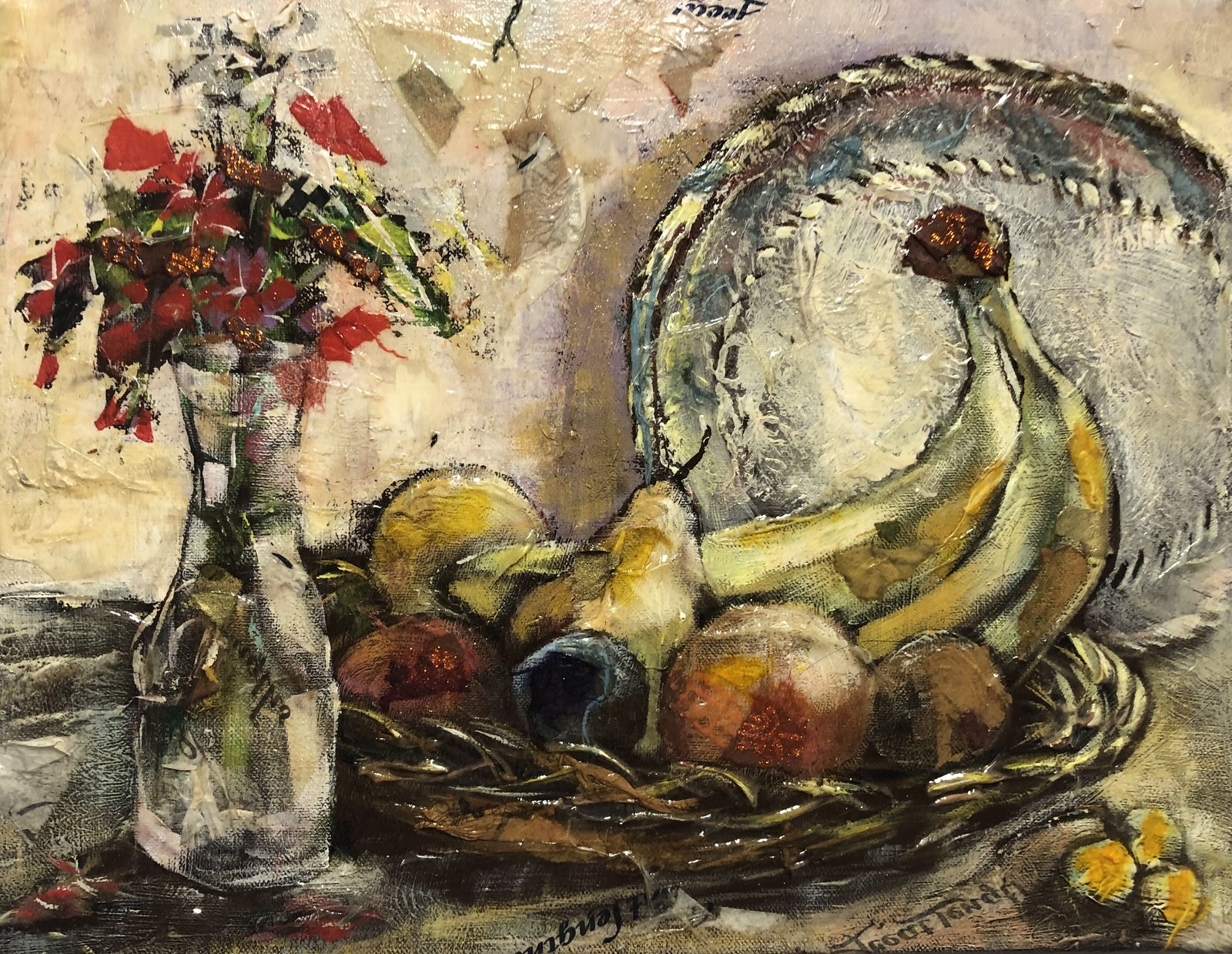 Bananes et fleurs