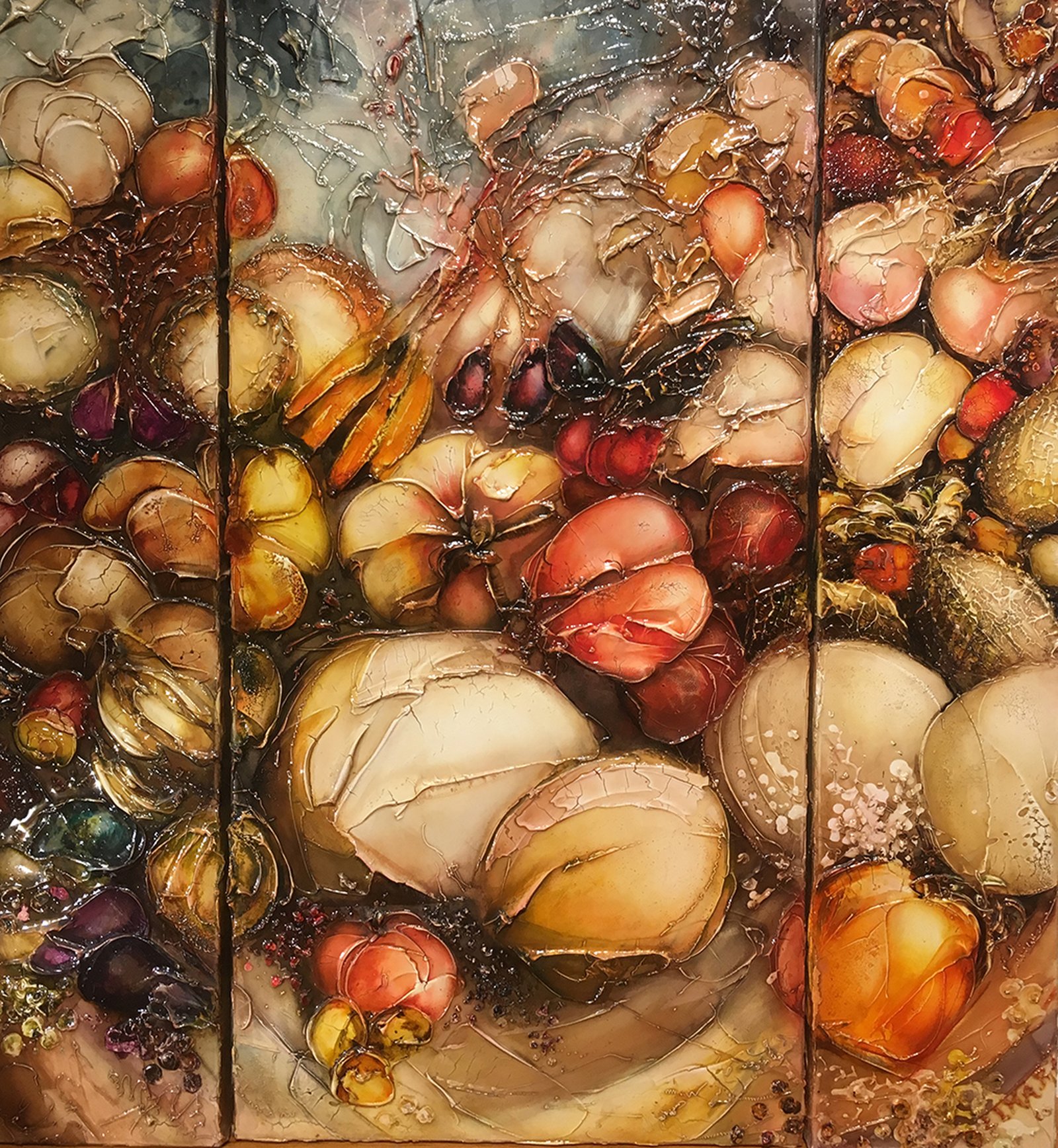 Gros panier de fruits